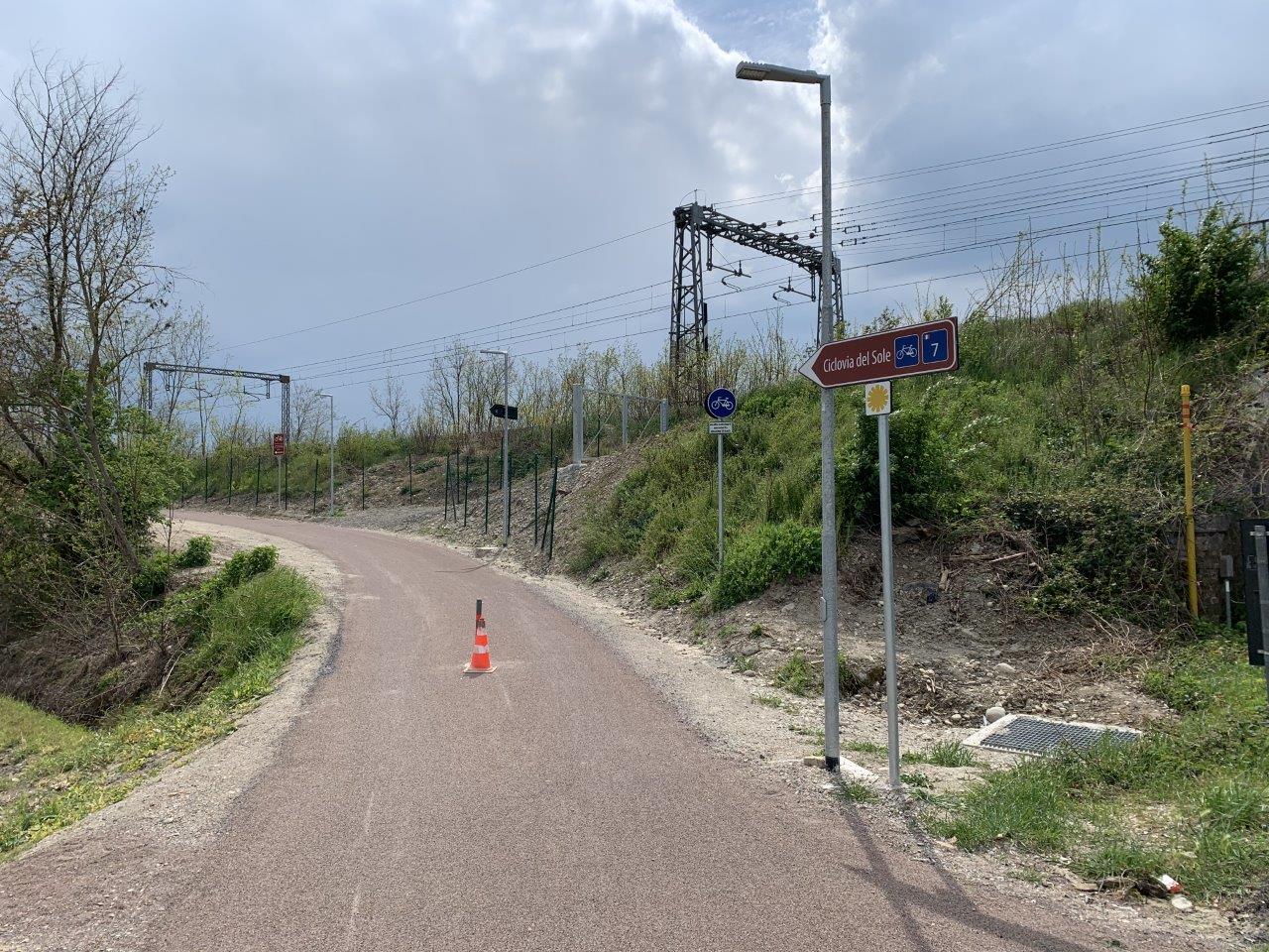 Ciclovia del Sole su ex ferrovia bologna crevalcore mirandola