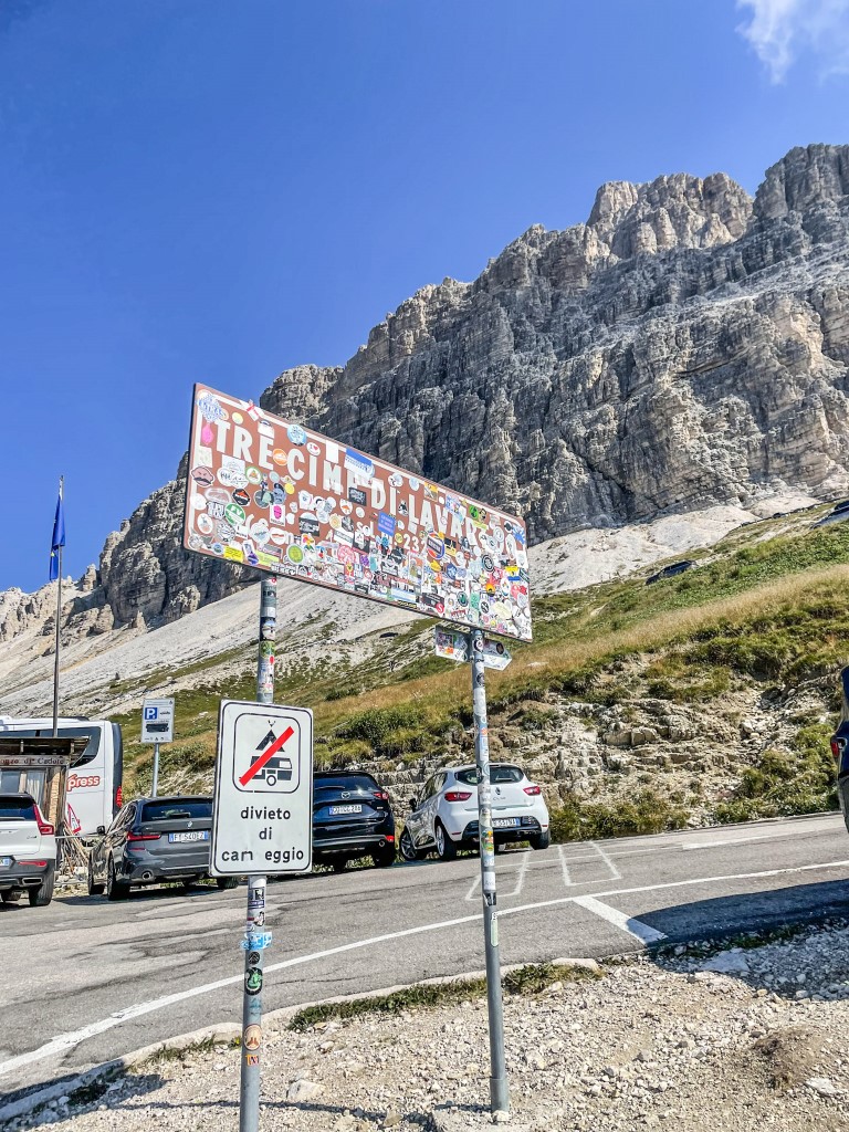 Cartello Tre Cime di Lavaredo